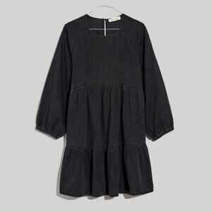 Madewell Denim Raglan-Sleeve Mini Dress in Lunar Wash Size M